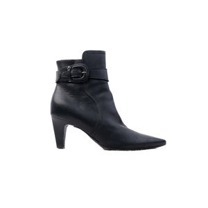 Excellent Giorgio Fabiani Black Leather Ankle Boots Size 36.5